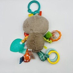 Bright Starts Playful Pals Sloth Gray Teether Rattle Crinkle Baby Activity Toy