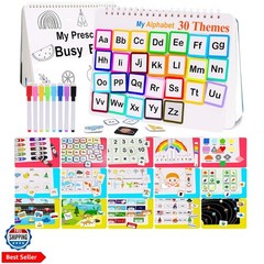 Mallify Busy Book for Toddlers 3-5, Montessori Busy Book with 30 Themes and 8…