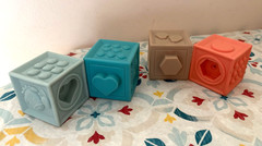 Soft Sensory Stacking Textured Numbered Educational Blocks Infants & Toddlers