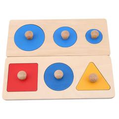 Wooden Geometric Shape Sorting Puzzle Learning Toys for Kids A 1
