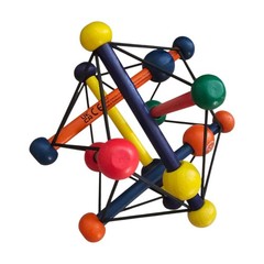Manhattan Toy Co Color Burst SKWISH Cognitive Motor Skills Wood Baby Toddler 6″