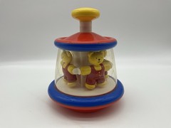Ambi Toys Tess & Ted Carousel Pop Toy Push Bear Spins PopUp Baby Holland VTG