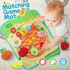 Baby Sensory Toys Fruit Vegetable Sorting Play Food Sets, Food Crinkle Rattle
