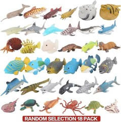 18 Pack Assorted Ocean Animal, Stretchy and Floating Rubber sea Animals Toy…