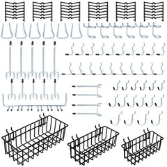 1/4 inch Extra Thick Pegboard Accessories Kit,Only Suitable for 1/4″ Pegboard…