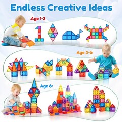 NVHH Magnetic Tiles for Kids Ages 3-5 4-8 Magnetic Blocks Creative Toys