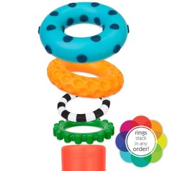 Colorful 9-Piece Stacking Circles Toy – Early Learning for Infants 6-24