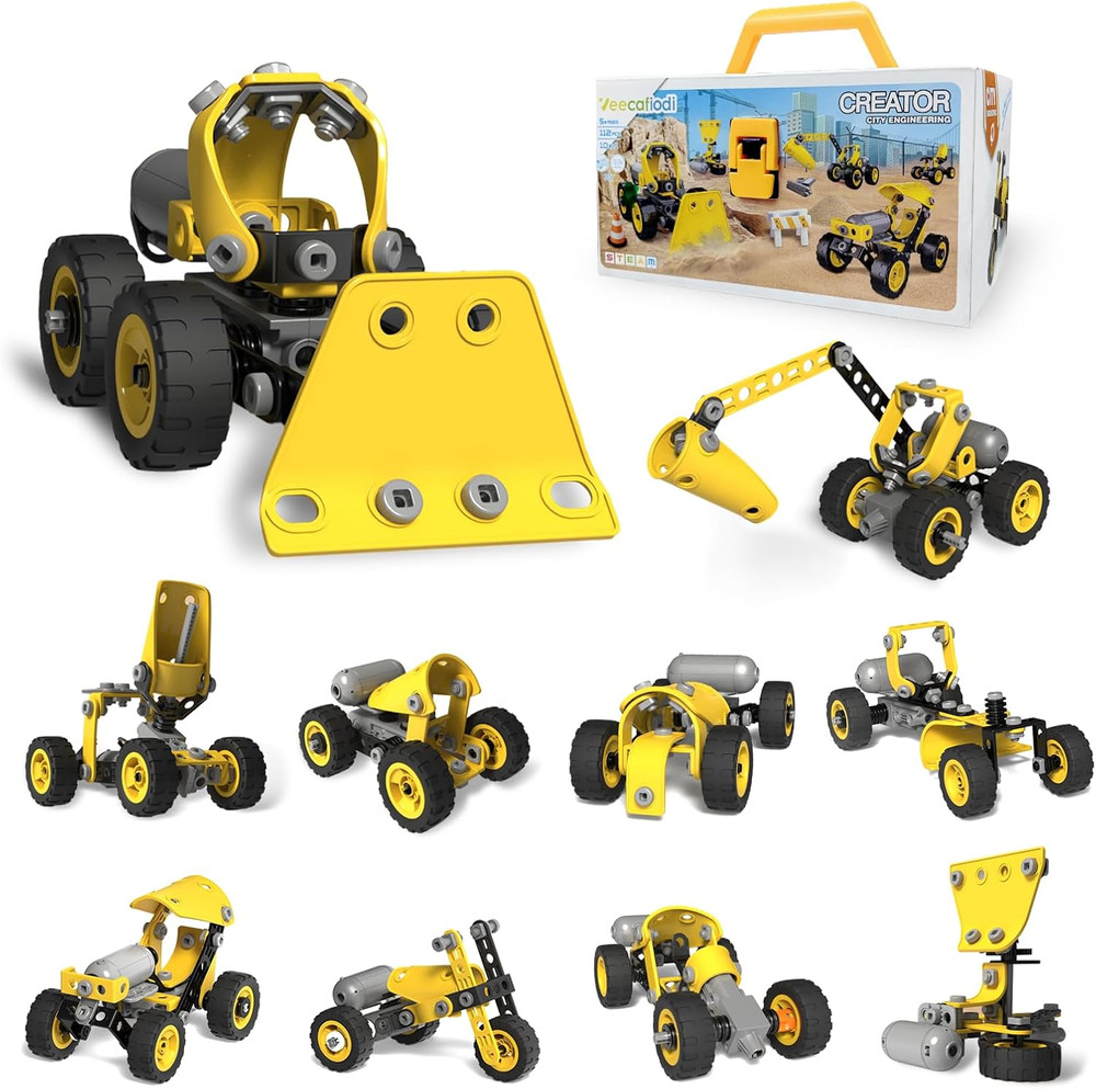 10 in 1 STEM Building Toys for Kids Ages 4-8, Educational Construction Engineeri