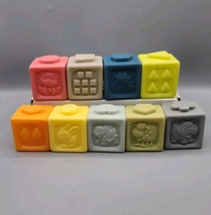 Soft Stacking Blocks Baby Sensory Toys Numbers Shapes Stacking Lot Of 9