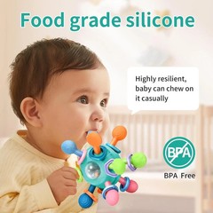 Baby Sensory Toys For 0-6-12 Months Food Grade Teething Toy Gift For Boys Girl