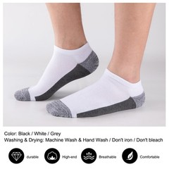 COOVAN Men Athletic Ankle Socks 12 pack Low Cut Short Cushion Casual Sock（