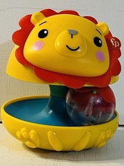 Fisher Price Bat & Wobble Lion Activity Rattles And Chimes Baby Nursery