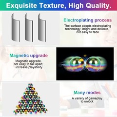 Rainbow Stones Fidget Toy 28Pcs 20mm DIY Mutual Attraction Desk Balls – Stress