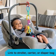 Baby Einstein Cals Connectors Sensory Toy with Textured Links, Ages 0+ Months