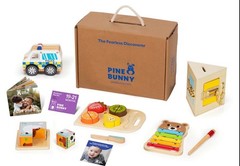 Pine Bunny Montessori Wooden 11-in-1 Toy Set for 10+ Months, Cylinder Block,…
