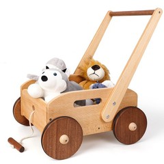 Wooden Baby Walker, Adjustable Speed Baby Push Walker, Montessori Push Toys f…