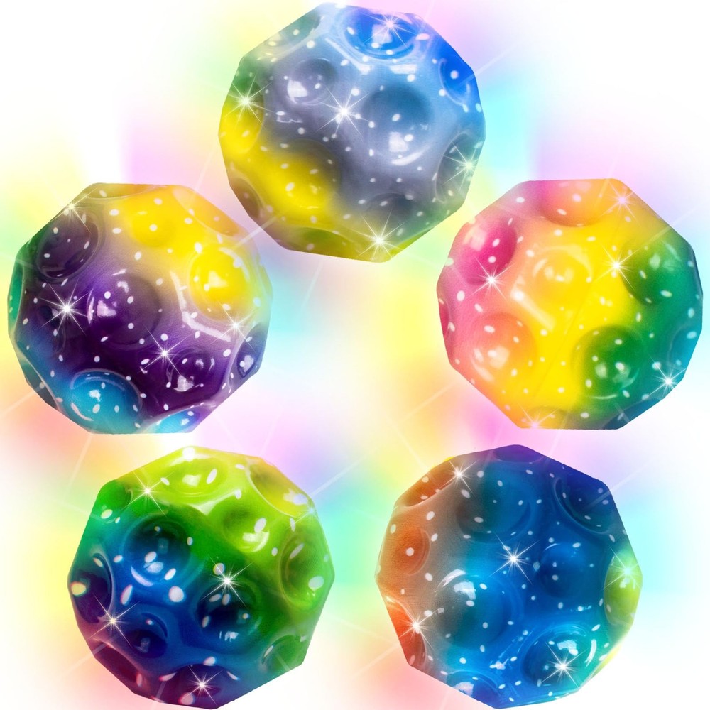 High Elasticity Ball Glow in Dark, Super High Bouncing Foam Balls for Adults …