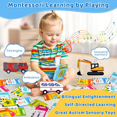 Toddler Toys Talking Flash Cards for 1 2 3 4 5 6 Year Old Boy Girl Birthday Gift