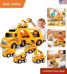 Construction Truck Toddler Toys Car: Toys for 1 2 3 4 Old Boy 5 in 1 Carrier…