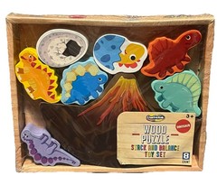 Creative Kids Wooden Dinosaur Stacking Toy Set, Balance Stack Game 8 Pc