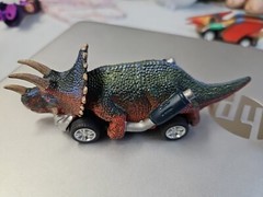 DINOBROS Dinosaur Toy Pull Back Cars 4 Pack Dino Toys for Kids