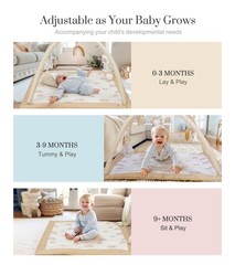 Mallify Washable Tummy Time Mat, Deluxe Baby 1 Count (Pack of 1), A Rainbow