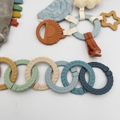 4 Itzy Ritzy Baby Toys Linking Ring Koala Rainbow Teether Crinkle Rattle Boy Lot