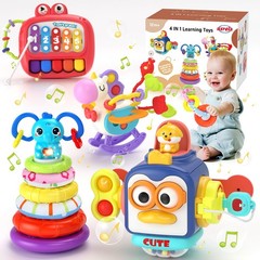 4 in 1 Baby Toys for 12 18 Month, Learning Toys for Babies 12-18-24 Months, B…