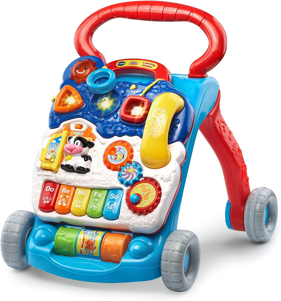 Sit-to-Stand Learning Walker with Frustration-Free Packaging, Blue