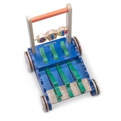 Melissa Doug Deluxe Chomp and Clack Alligator Wooden Push Toy and Activity