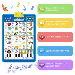 Interactive Alphabet Wall Chart for Toddlers – Montessori Learning Toy