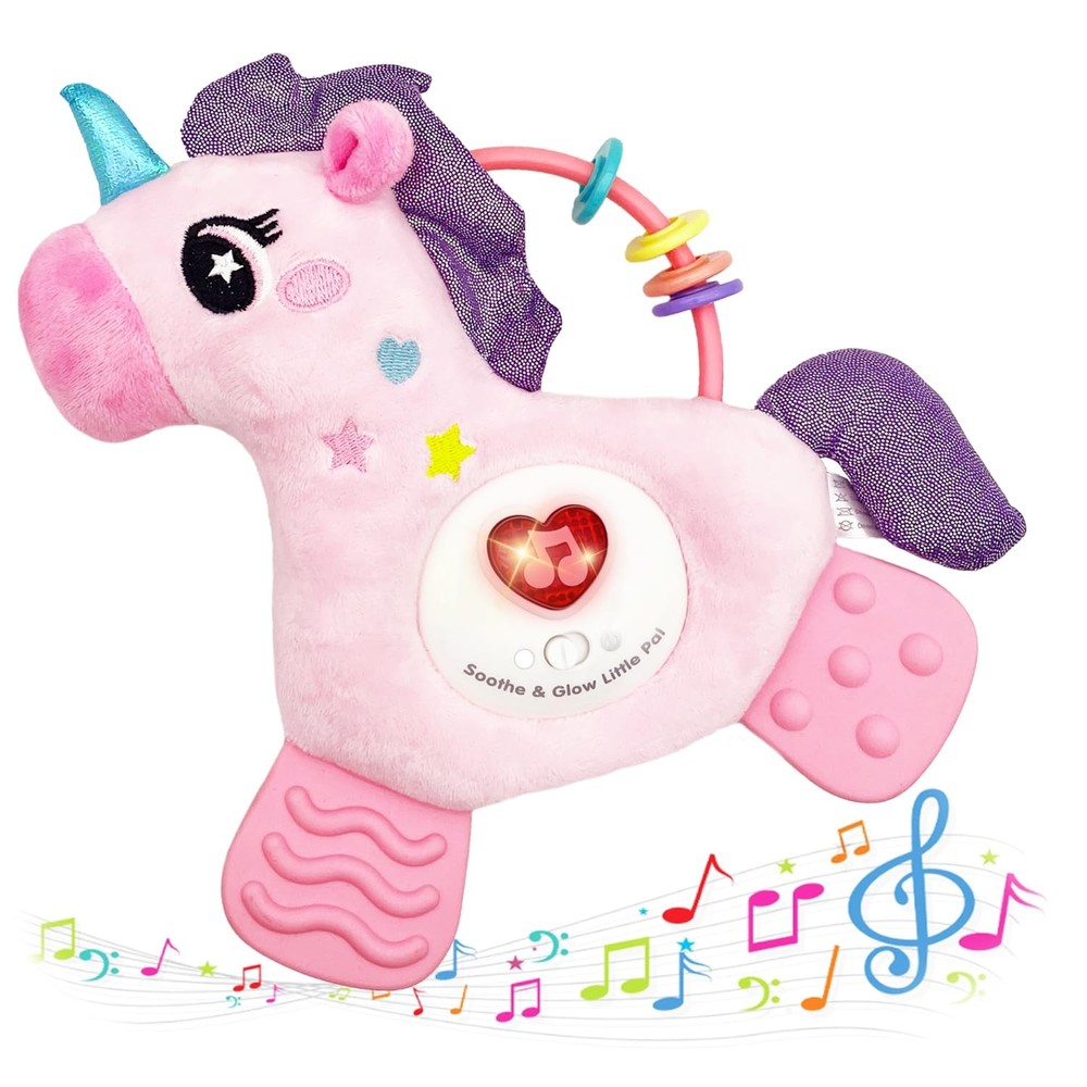 Baby Musical Activity Soft Toys with Sound & Light, Sensory Toys for Infant D…