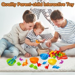 Counting Dinosaur Toys Matching Games with Sorting Bowls Sorting Toy for Todd…