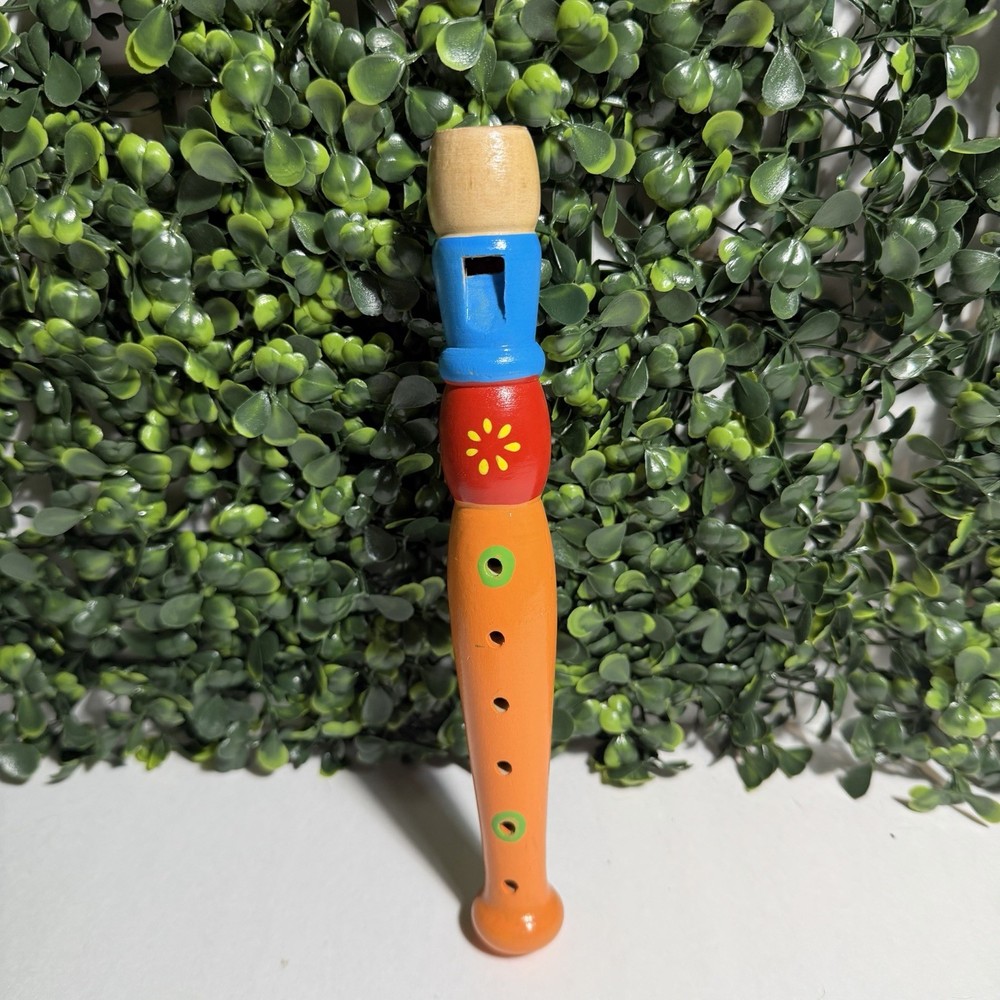 Small Wooden Colorful Piccolo Flute for Kids Learning Rhythm Musical Instrument