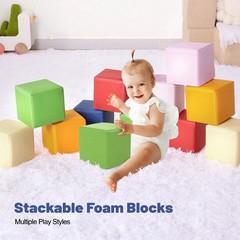 Soft Foam Building Blocks Giant Stacking Toys Toddler Playset Preschool Learning
