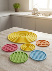 Sensory Textured Pads 10 Piece Silicone Mats for Daycare Learning New