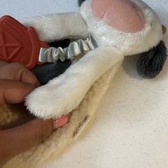 Itzy Ritzy Cow Lovey Security Blanket Unisex Plush Farm Themed Toy Silicone