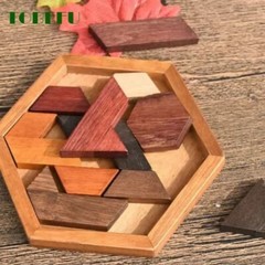 Educational Wooden Geometric Jigsaw Puzzle – Brain Teaser Toy for Kids & Toddler