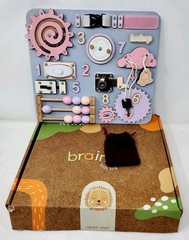 Brain Up 9 In 1 Busy Board For Toddlers Sensory,Motor Skills Toy -New Open Box