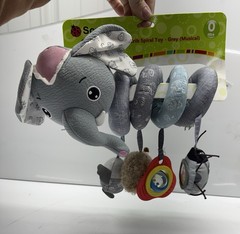 Sozzy Baby Musical Elephant Spiral Crib Toy Stroller Car Seat Activity Gray NEW