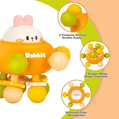 Non-Toxic Baby Sensory Teething Toy – Multi-Dimensional Learning for 0-2