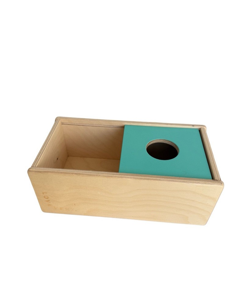 Lovevery Blue Sliding Top Box Montessori The Thinker Kit 11-12 Months No Balls
