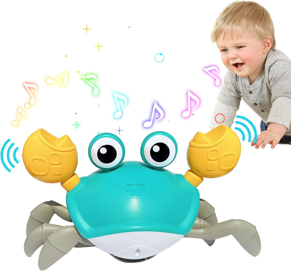 Baby Toys Crawling Crab – Infant Tummy Time Toys 3 4 5 6 7 8 9 10 11 12 Baby Toy