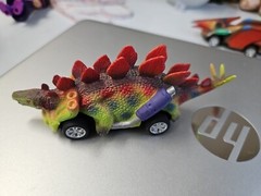 DINOBROS Dinosaur Toy Pull Back Cars 4 Pack Dino Toys for Kids
