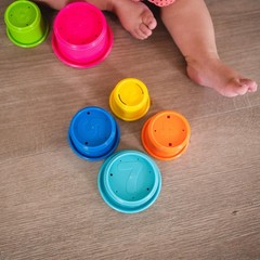 Stack & Count Stacking Cups – Colorful Baby Stacking Water Toys Set – Stackab…