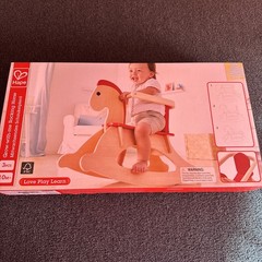 Hape Rock & Ride Wooden Rocking Horse in Beige, Adjustable, Baby & Toddler