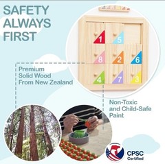 Busy Board for Wall, Sensory Board Montessori Sensory Toys for Toddlers, Wooden