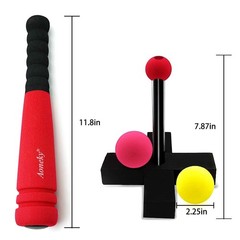 Soft Foam T-Ball Set for Toddlers 1-3 Years – Safe Bat, Balls & Tee – Indoor/Out