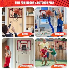 Indoor Basketball Hoop for Kids with Red Led Lights Mini Basketball Hoop with