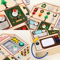 Montessori Wooden Busy Board for Toddlers 3 4 5 Years Old, Special Agent